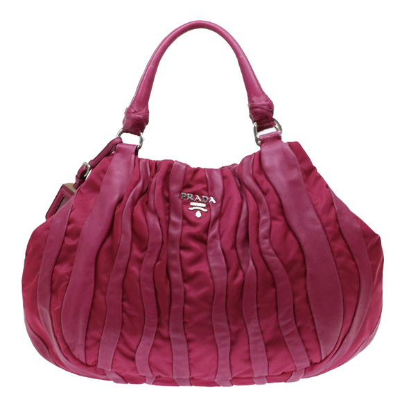 PRADA Shoulder Bag Nylon Leather Pink Auth yk8547 - Picture 13 of 16